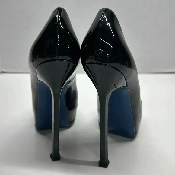 Yves Saint Laurent YSL Tribute Pump High Heels Patent Leather Black Size 36 US 6 - Picture 8 of 17